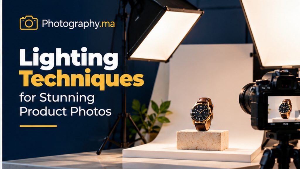 Product photography for beginners using soft studio lighting on a perfume bottle