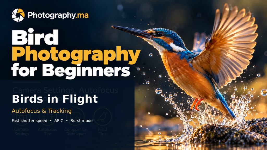 Bird in flight: tracking and fast shutter speed