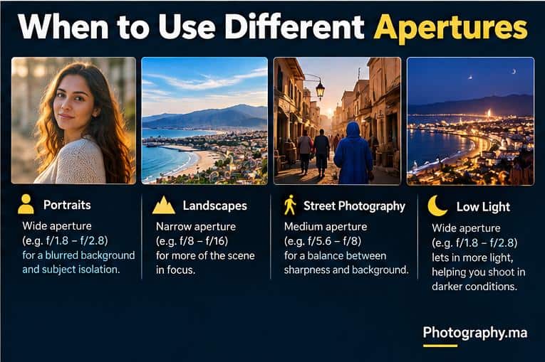 best aperture settings photography