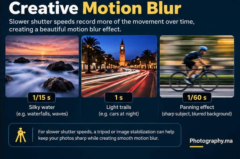 slow shutter speed for creative motion blur