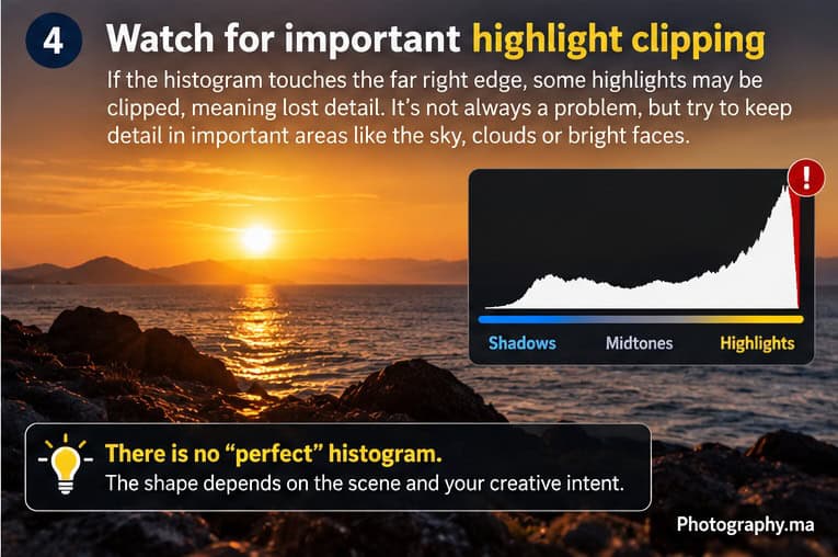 histogram highlight clipping photography